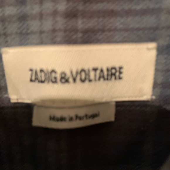 Men’s Zadig & Voltaire  Flannel shirt with embroidered arm - Picture 4 of 5